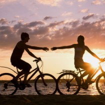 Riding bicycles